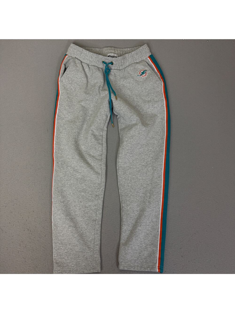WEAR by Erin Andrews Miami Dolphins Gray Lounge Sweatpants Womens M Stripe